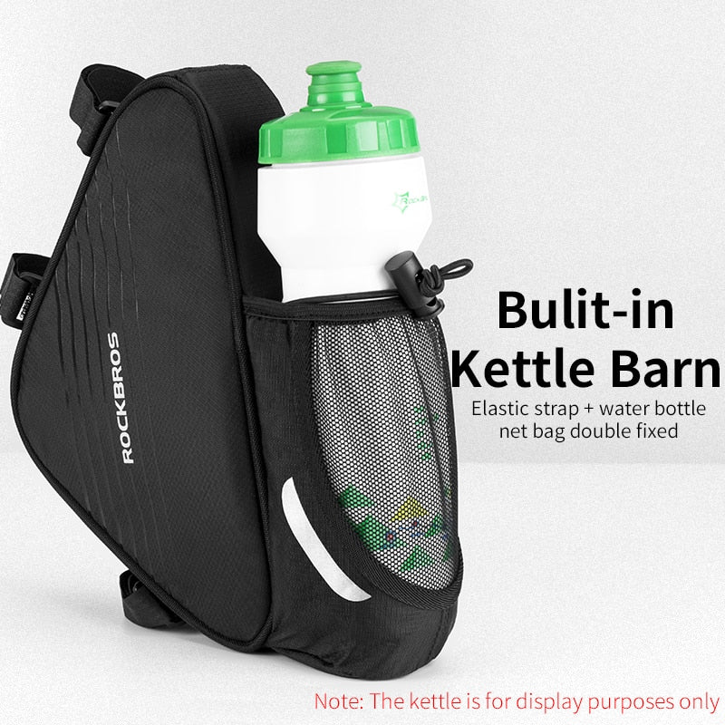 Triangle Bottle Bag Bicycle Saddle Bag Top Tube Bike Phone Bag MTB Road Bike Side Opening Bag