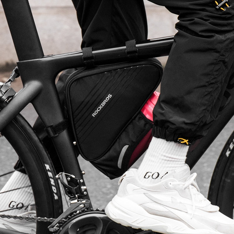 Triangle Bottle Bag Bicycle Saddle Bag Top Tube Bike Phone Bag MTB Road Bike Side Opening Bag