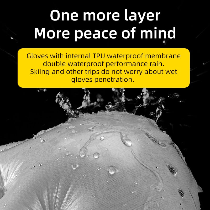 Warm Moto Gloves Winter Windproof Waterproof Motorcycle MTB Gloves TPU Touch Screen Friendly