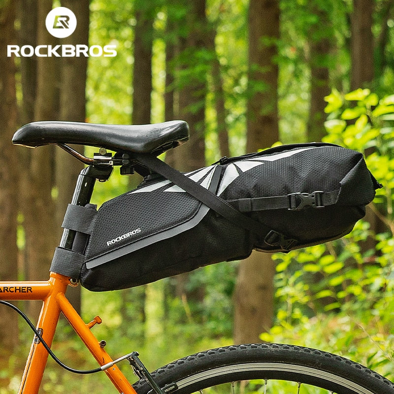 Waterproof Bicycle Bag 8L Large Capacity Bicycle Saddle Bag Cycling Foldable Rear Bag MTB Road Trunk