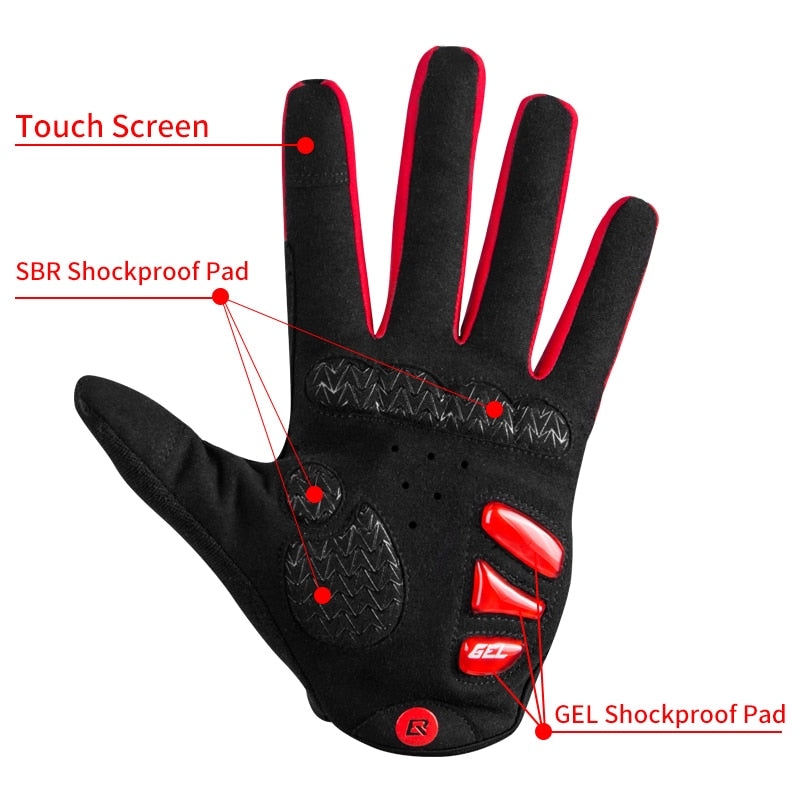 Windproof Cycling Gloves Touch Screen Riding MTB Bike Bicycle Gloves Thermal Gloves