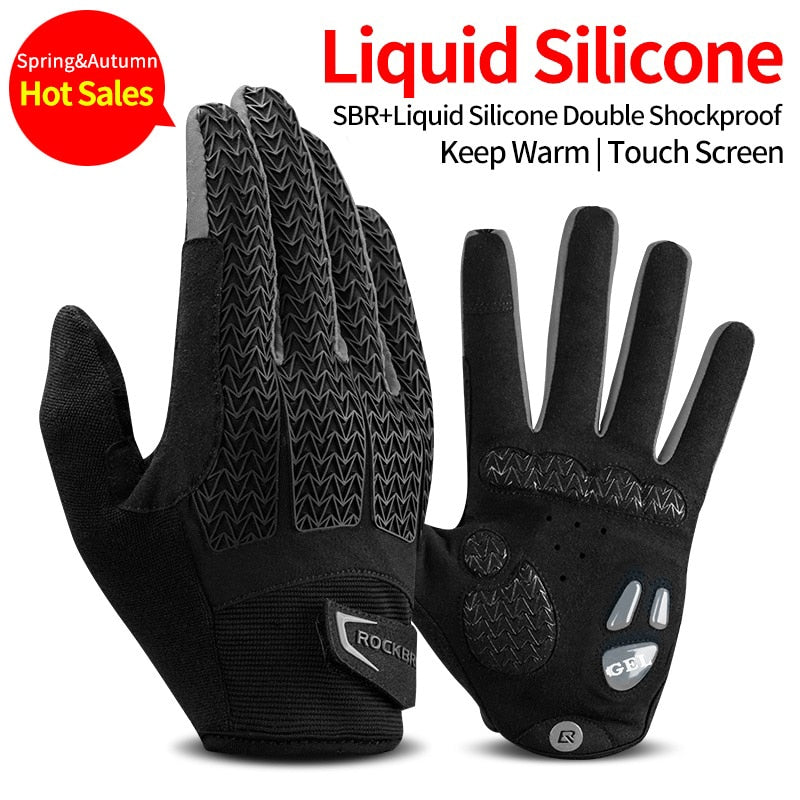 Windproof Cycling Gloves Touch Screen Riding MTB Bike Bicycle Gloves Thermal Gloves