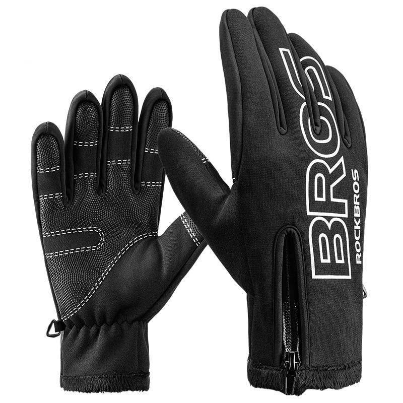Winter Cycling Full Finger Gloves Keep Warm Touch Screen Long Finger Waterproof Gloves
