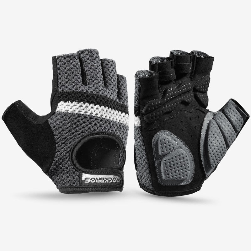 Cycling Gloves Fitness Breatahble SBR Shockproof Fingerless Gloves Moto MTB Bike Gloves