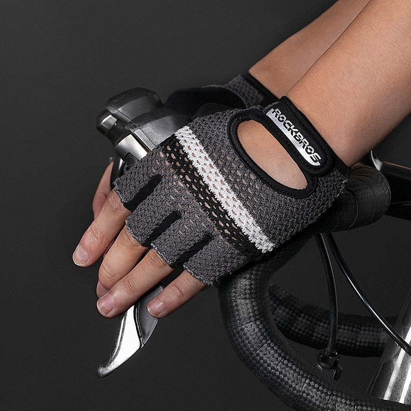 Cycling Gloves Fitness Breatahble SBR Shockproof Fingerless Gloves Moto MTB Bike Gloves