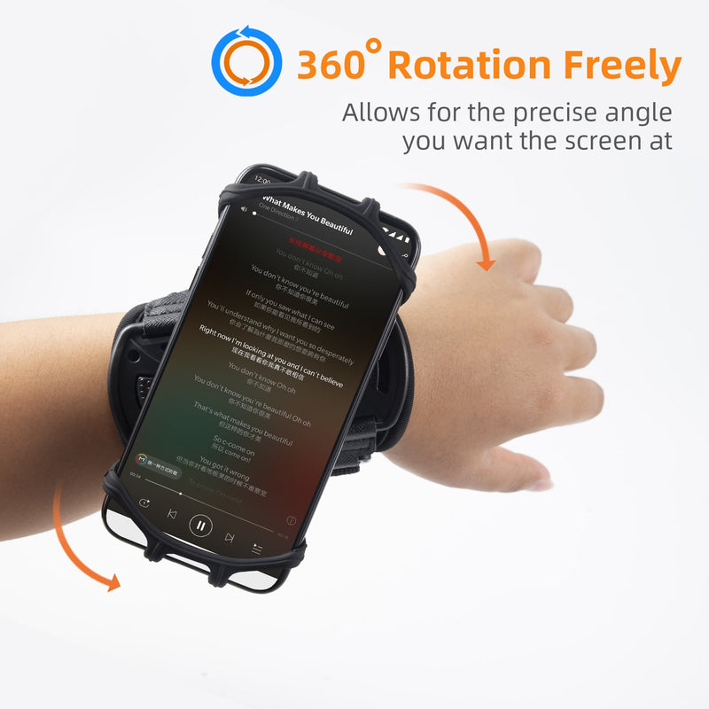 Removable Rotating Phone Wristband Arm Phone Mount - 360° Rotation and Detachable