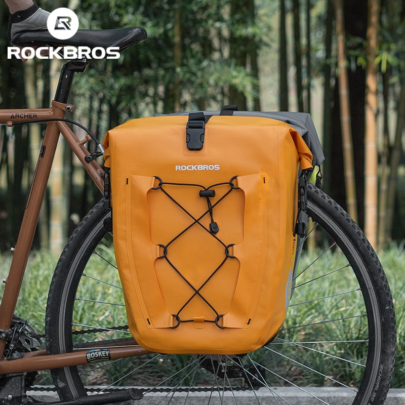 Waterproof Bike Bag 25L Travel Cycling Bag Basket Bicycle Rear Rack Tail Seat Bicycle Bags