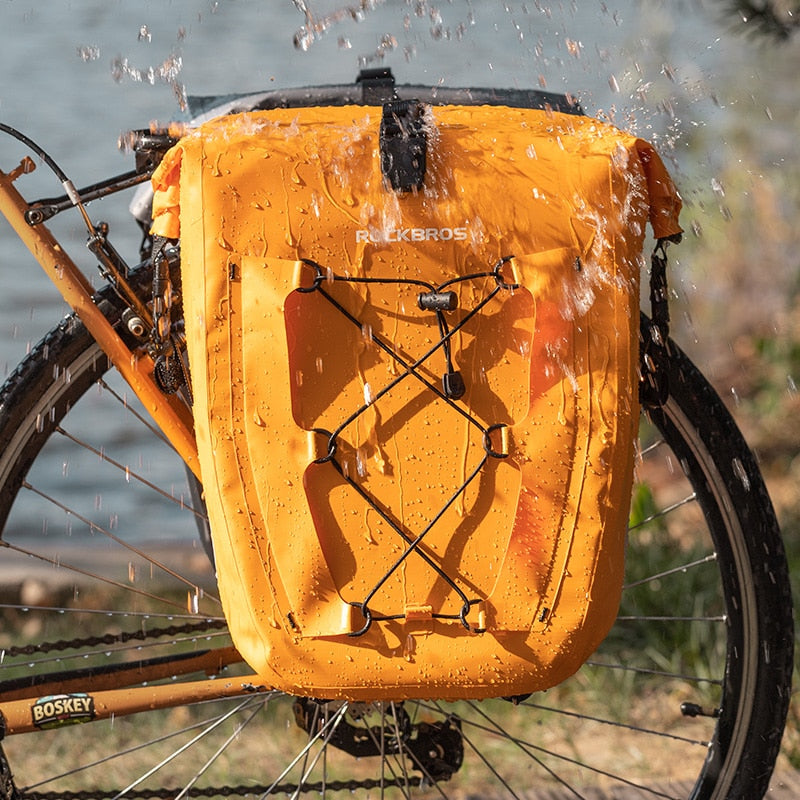 Waterproof Bike Bag 25L Travel Cycling Bag Basket Bicycle Rear Rack Tail Seat Bicycle Bags