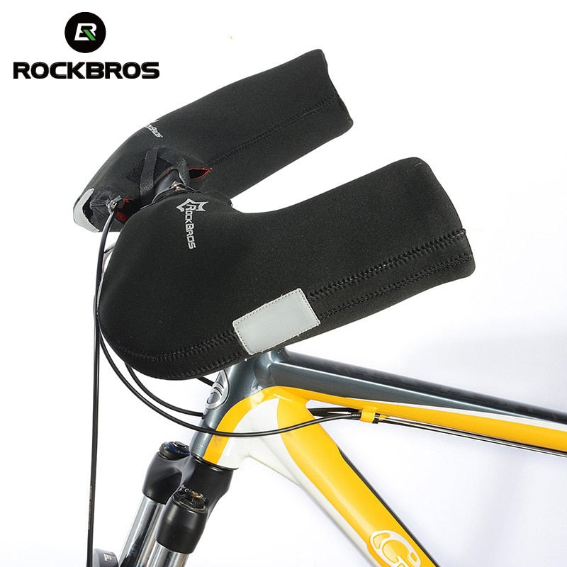 Winter Warm Windproof Bicycle Handlebar Cycling Gloves Waterproof Heated Bike Gloves Riding Mittens