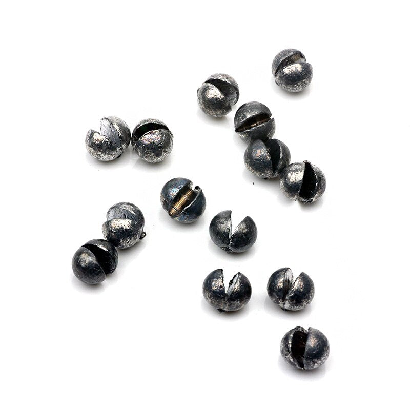 Rompin 50pcs/lot  0.2-2.1g G4-7B Carp Fishing Solid Oval Split Shot Lead Explosion Sinker Fishing Lure weight Accessories tool