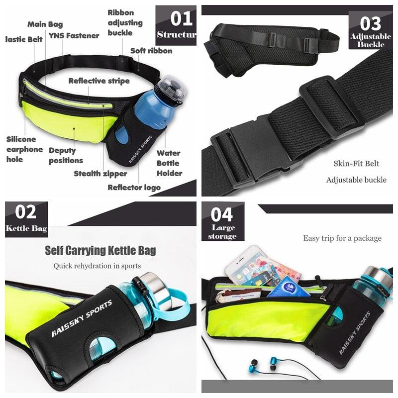 Running Marathon Waist Bag Sports Climbing Hiking Racing Gym Fitness Lightweight Hydration Belt