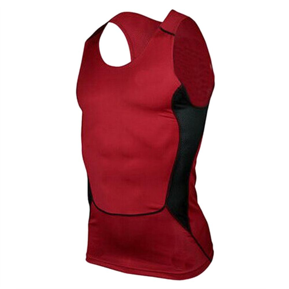 Mens Running Vest Gym Sleeveless Shirt Fitness  Sports Tight compression T-shirts gym high quality