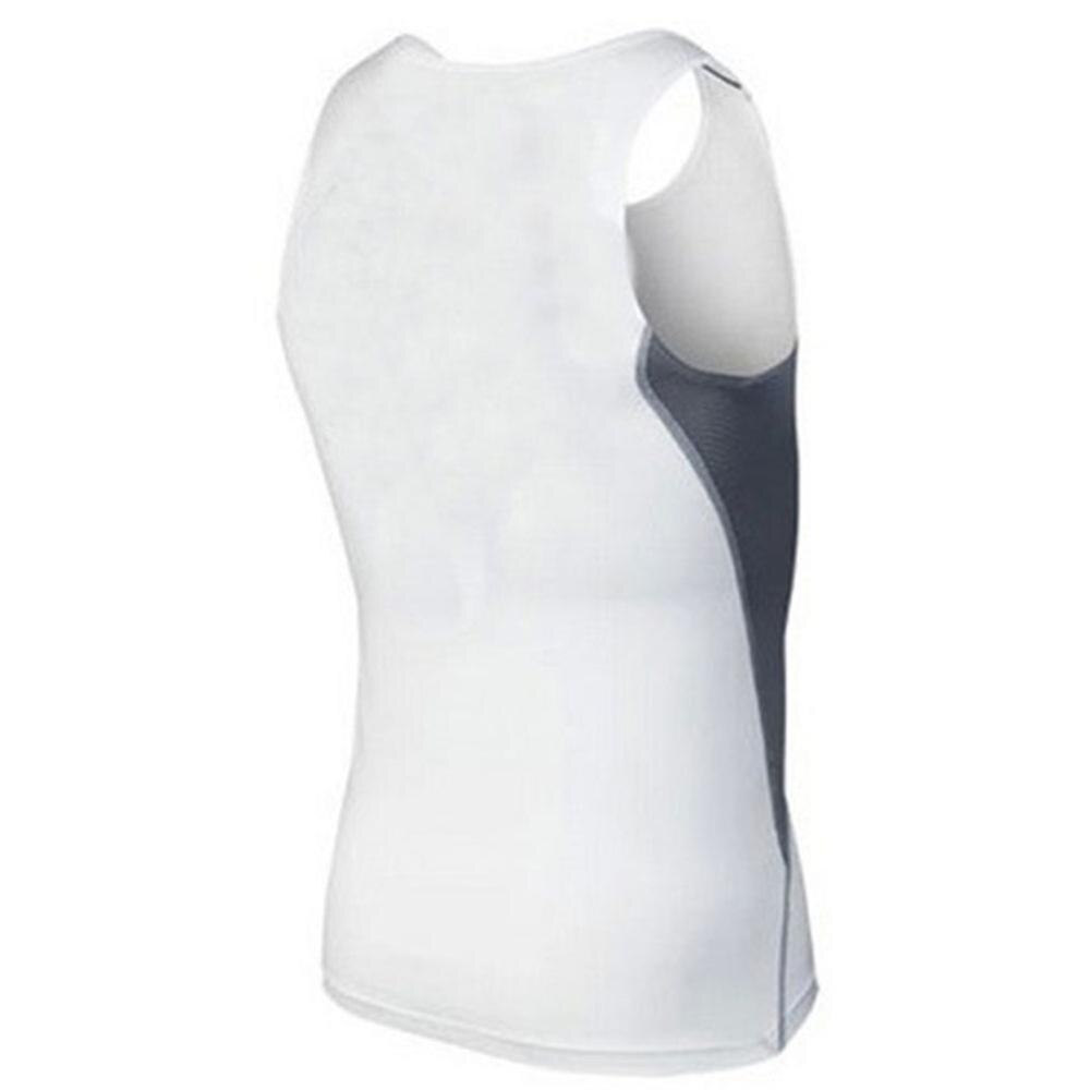 Mens Running Vest Gym Sleeveless Shirt Fitness  Sports Tight compression T-shirts gym high quality