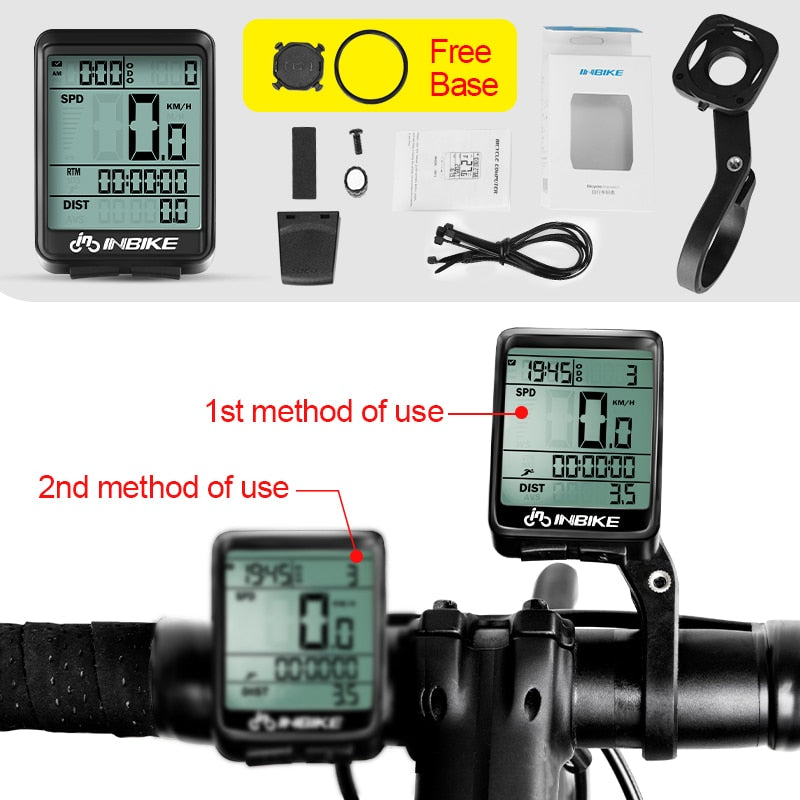 INBIKE Waterproof Bicycle Computer Wireless & Wired MTB Bike Cycling Odometer Speedometer Watch