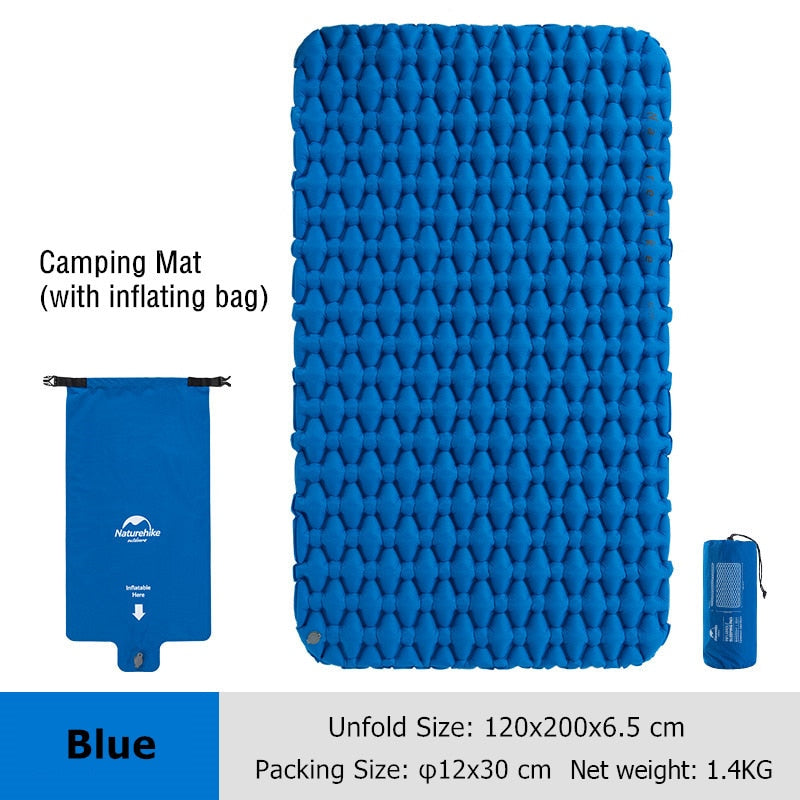 Naturehike Air Mattress Inflatable Mattress Portable Camping Mat Double Sleeping Pad Ultralight