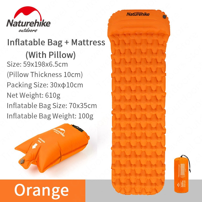 Naturehike Outdoor Camping Mat Inflatable Bag Inflatable Tent Sleeping Pad Ultralight Portable