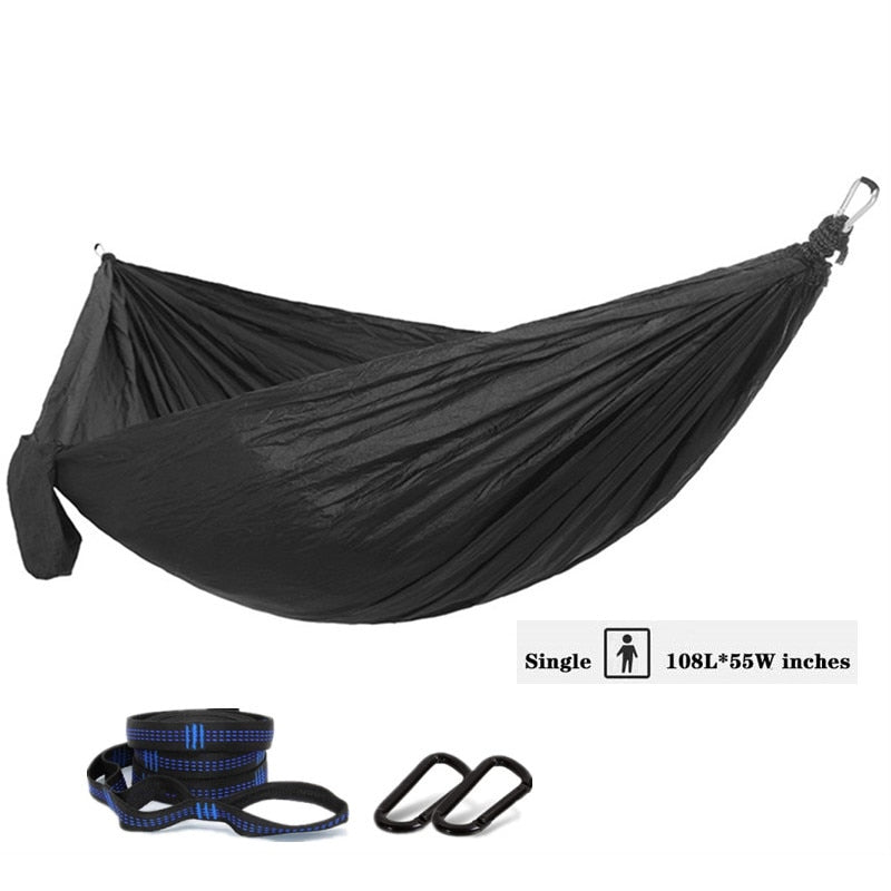Nylon Colour Matching Hammock Outdoor Camping Ultra Light Portable Hammock for Double Person