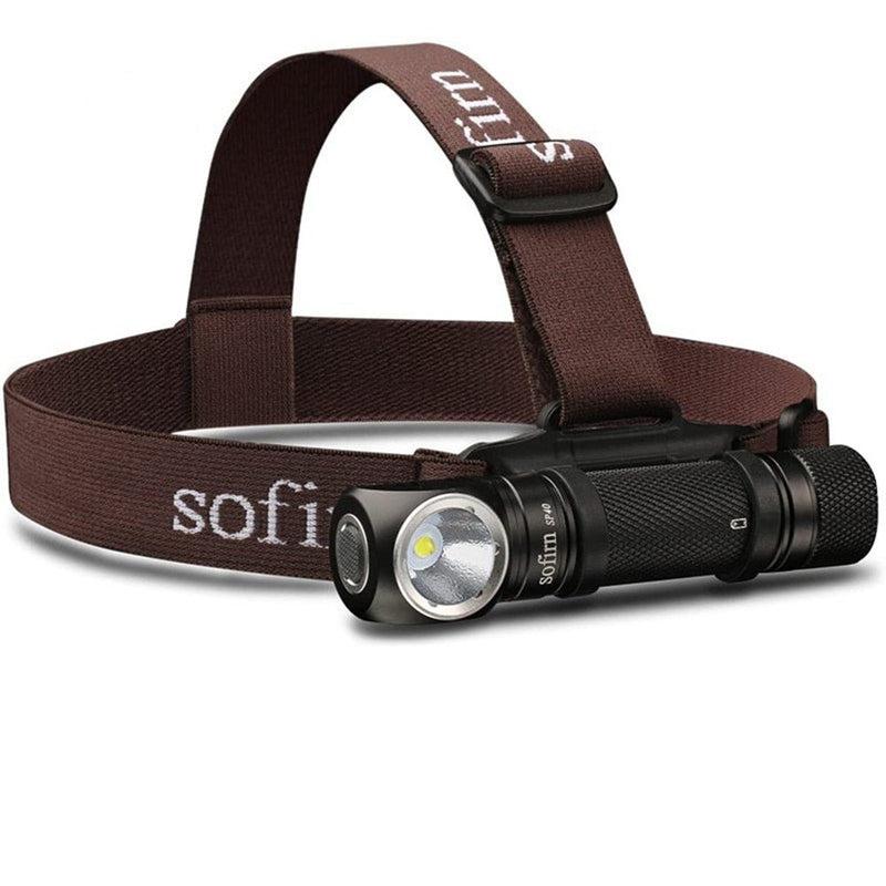 Sofirn SP40 LED Headlamp Cree XPL 1200lm 18650 USB Rechargeable Headlight 18350 Flashlight