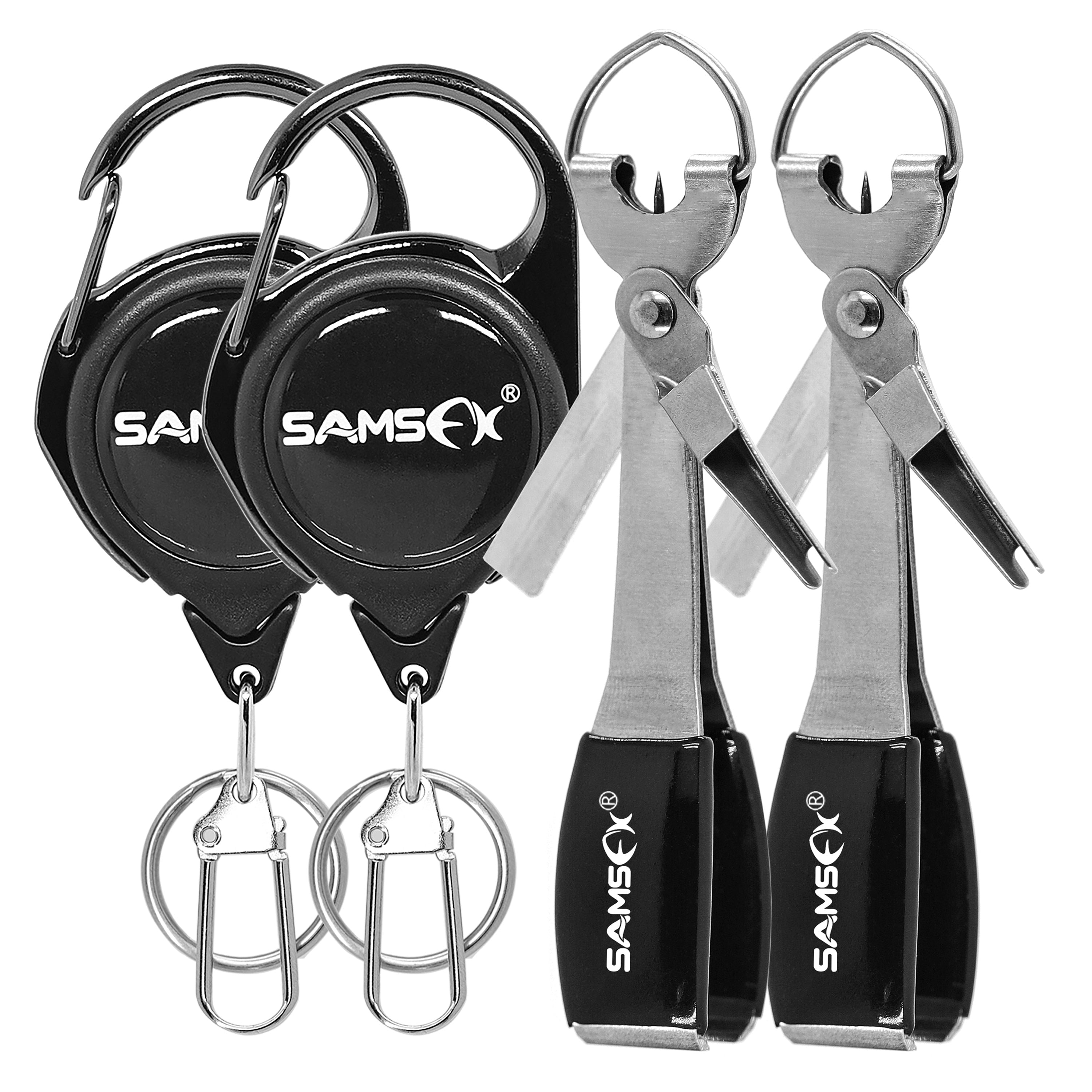 Pro Fast Tie Fishing Quick Knot Tool Nail Knotter Tying Line Cutter Clipper Nipper w/ Zinger Retractor