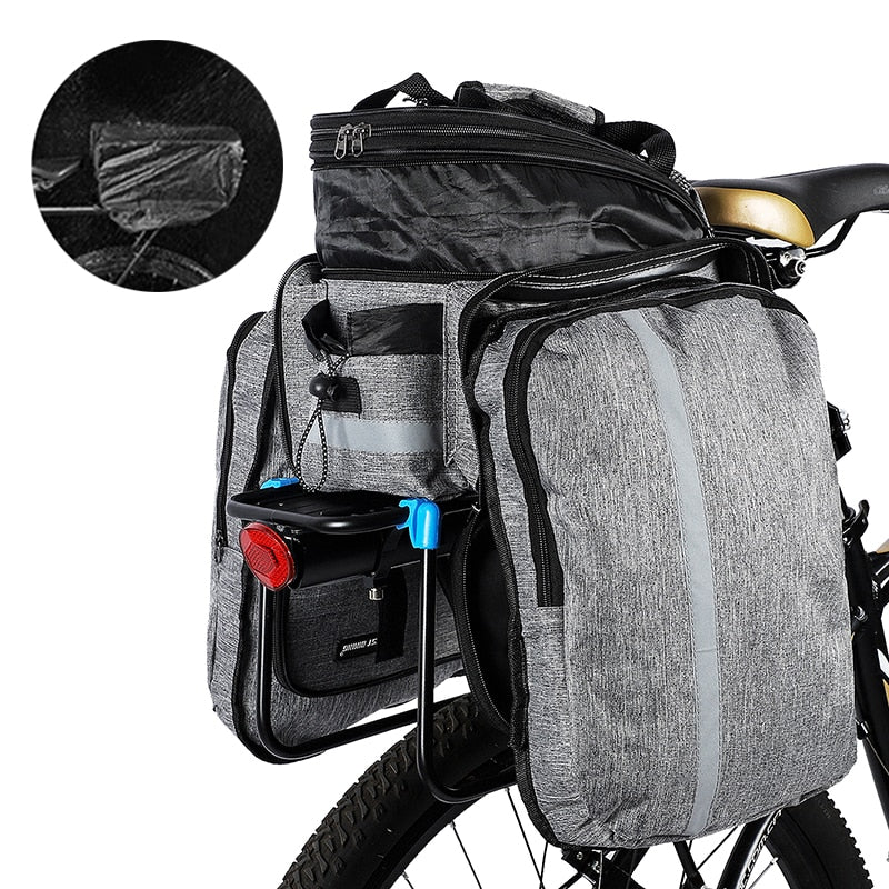 WEST BIKING Waterproof Bike Seat Pannier Pack Luggage Cycling Bag 10-25L Bicycle Pannier Bag