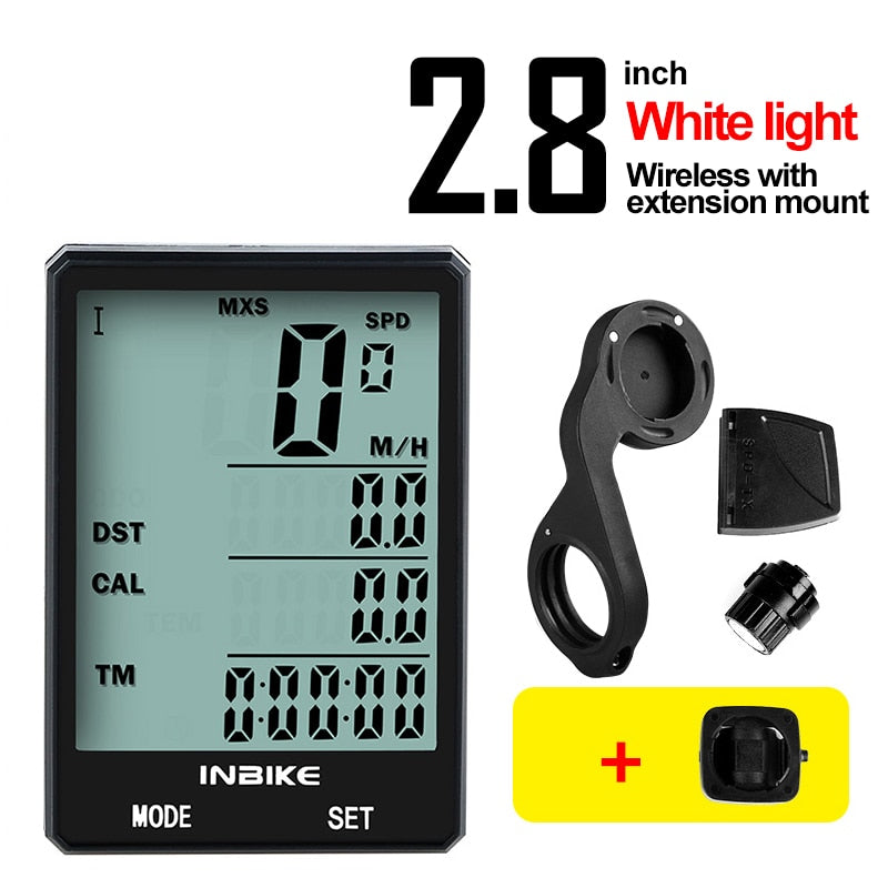 INBIKE Waterproof Bicycle Computer Wireless & Wired MTB Bike Cycling Odometer Speedometer Watch