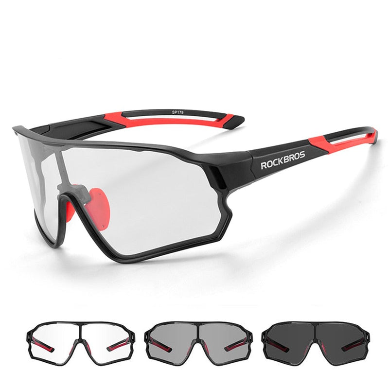 ROCKBROS Photochromic Cycling Glasses Bike Sunglasses Bicycle Glass UV400 Sports Sunglasses