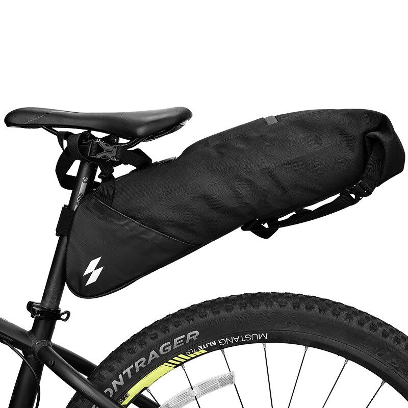 SAHOO 131414 Bicycle Seatpost Bag Bike Saddle Seat Storage Pannier Cycling MTB Road Rear Pack Water tight Extendable 8L 10L