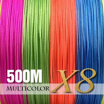 SIECHI PE Braided Fishing Line Multifilament 500M 8 Strands Cord Carp Fishing Lines For Saltwater 20
