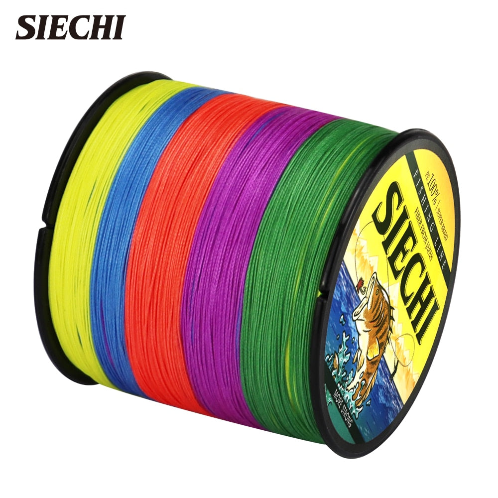 SIECHI PE Braided Fishing Line Multifilament 500M 8 Strands Cord Carp Fishing Lines For Saltwater 20