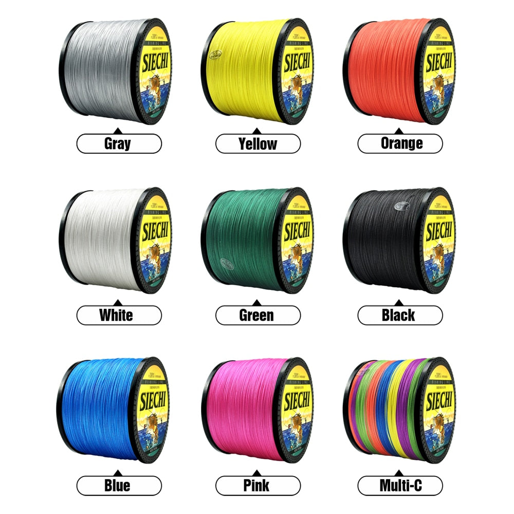 SIECHI PE Braided Fishing Line Multifilament 500M 8 Strands Cord Carp Fishing Lines For Saltwater 20