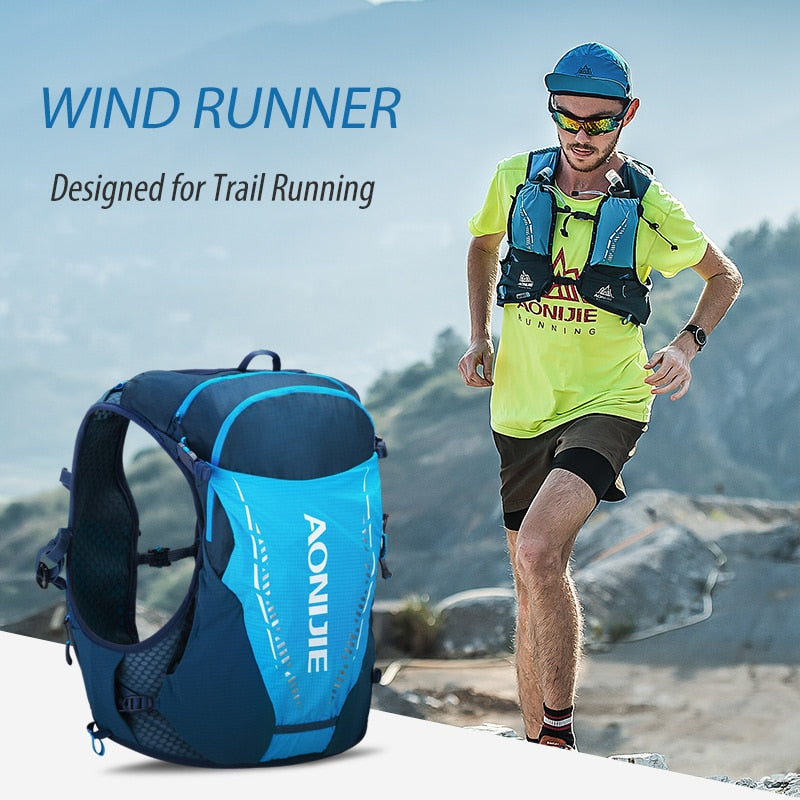 SM Size Ultra Vest 10L Hydration Backpack Pack Bag With 2pcs 420ml Soft Water Flask Hiking Trail