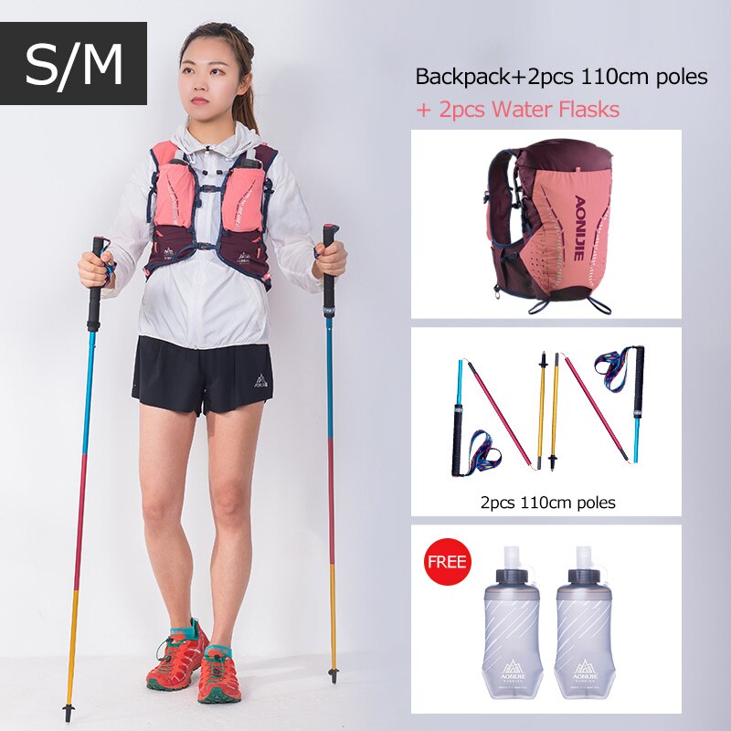 SM Size Ultra Vest 18L Hydration Backpack Pack Bag Soft Water Bladder Flask Hiking Trail Running