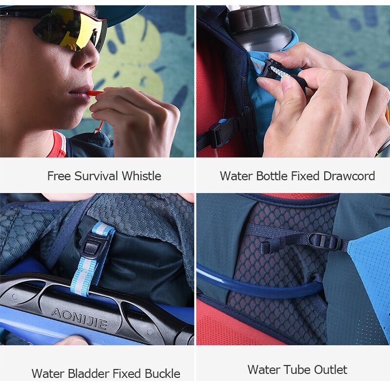 SM Size Ultra Vest 18L Hydration Backpack Pack Bag Soft Water Bladder Flask Hiking Trail Running