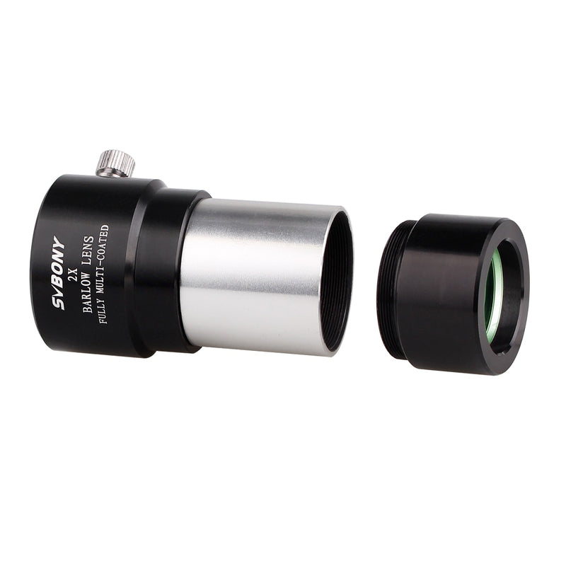 1.25" 2X Barlow Lens Fully Multi-Coated with M42 Thread Camera Connect Interface for Astro Telescope