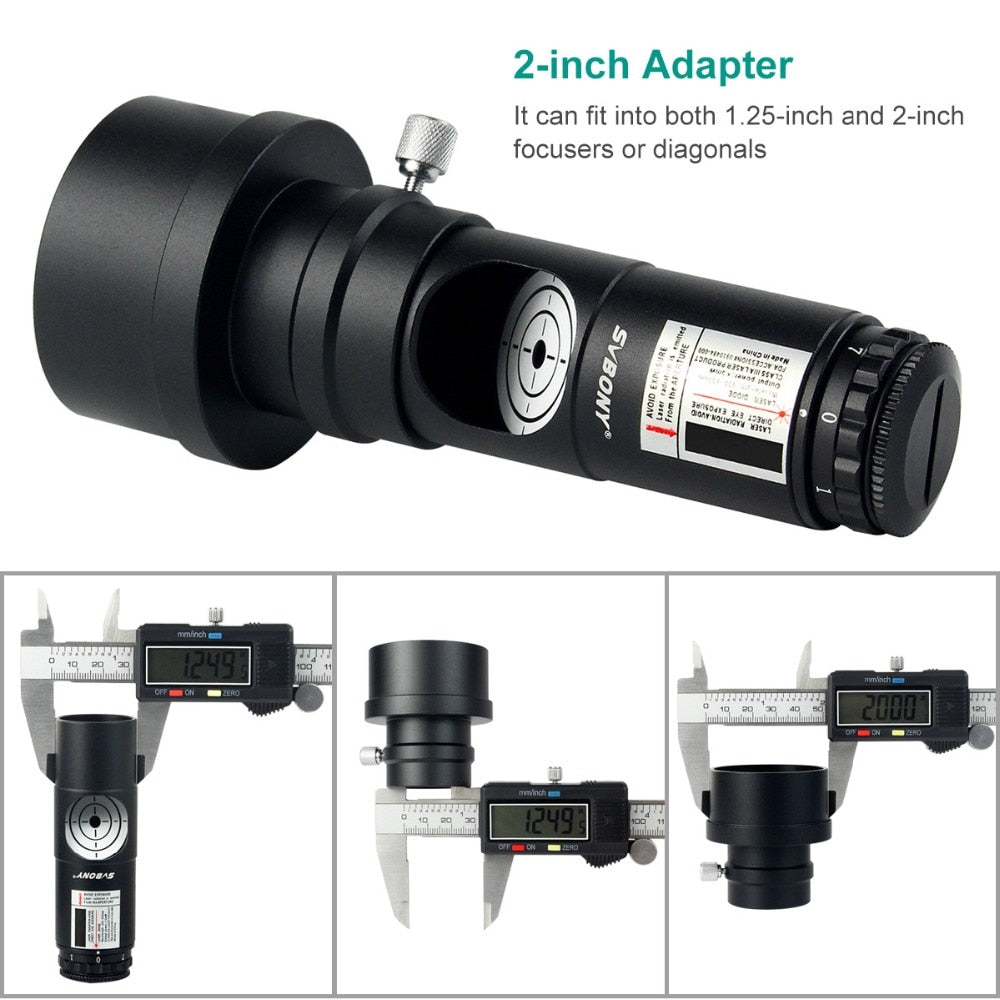 1.25" Telescope Collimator 2" Adapter of Reflector Telescope Newtonian SCA Laser Collimation
