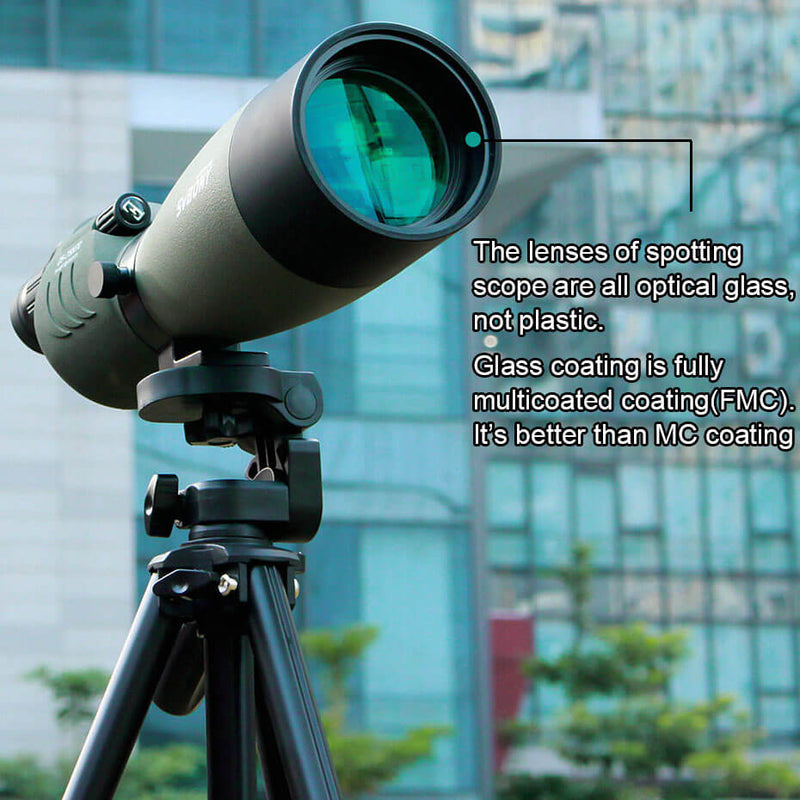 Spotting Scope 25-75x70 Zoom Telescope SV17 BAK4 Prism Powerful Monocular Spyglass Waterproof