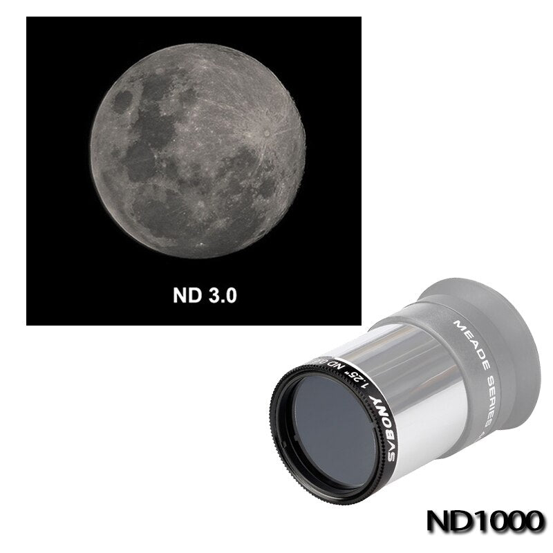 SV139 1.25" ND4 ND8 ND16 ND1000 Neutral Density Filter for Telescope Eyepiece Reduce Moon Surfaces