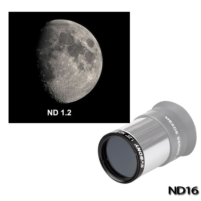 SV139 1.25" ND4 ND8 ND16 ND1000 Neutral Density Filter for Telescope Eyepiece Reduce Moon Surfaces