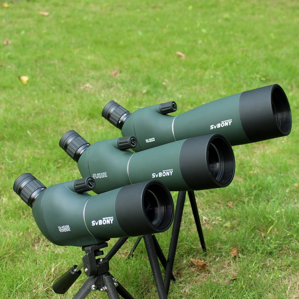 SV28 50/60/70mm 3 Types Spotting Scope Waterproof Zoom Telescope +Tripod Soft Case