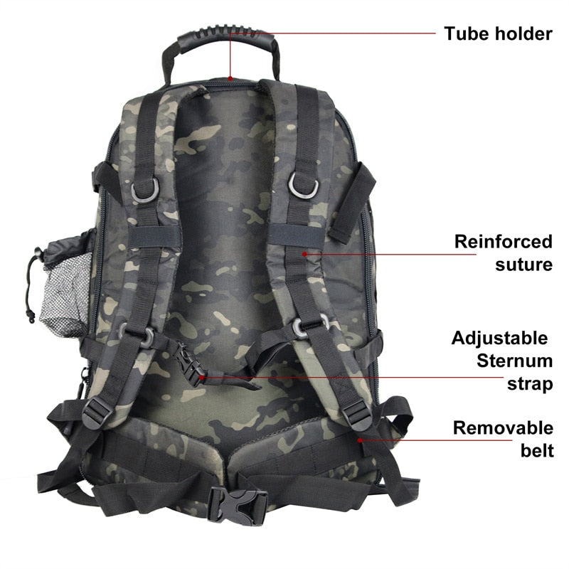 Military Tactical Backpack 20L Army Bag Pack Waterproof Nylon Travel  Backpack Rucksack for Hike Trek Camouflage Mochila