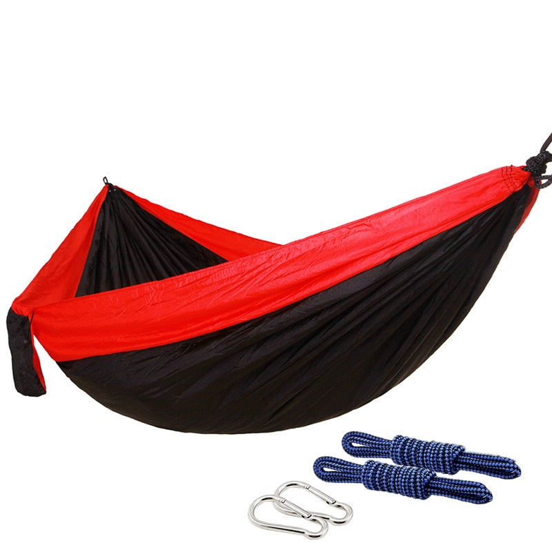 Nylon Colour Matching Hammock Outdoor Camping Ultra Light Portable Hammock for Double Person
