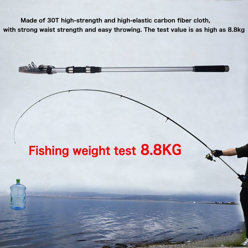 Surf Rod 5.3/5.0/4.5/4.2/4.05/3.9m Telescopic Fishing Travel Spinning Power 60-200g