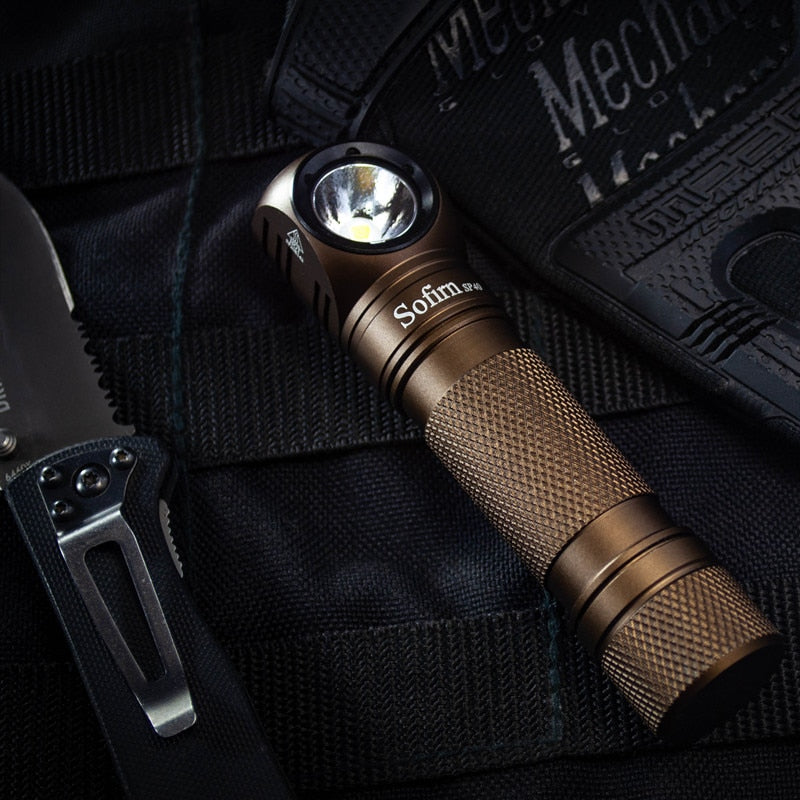 Sofirn SP40 LED Headlamp Cree XPL 1200lm 18650 USB Rechargeable Headlight 18350 Flashlight