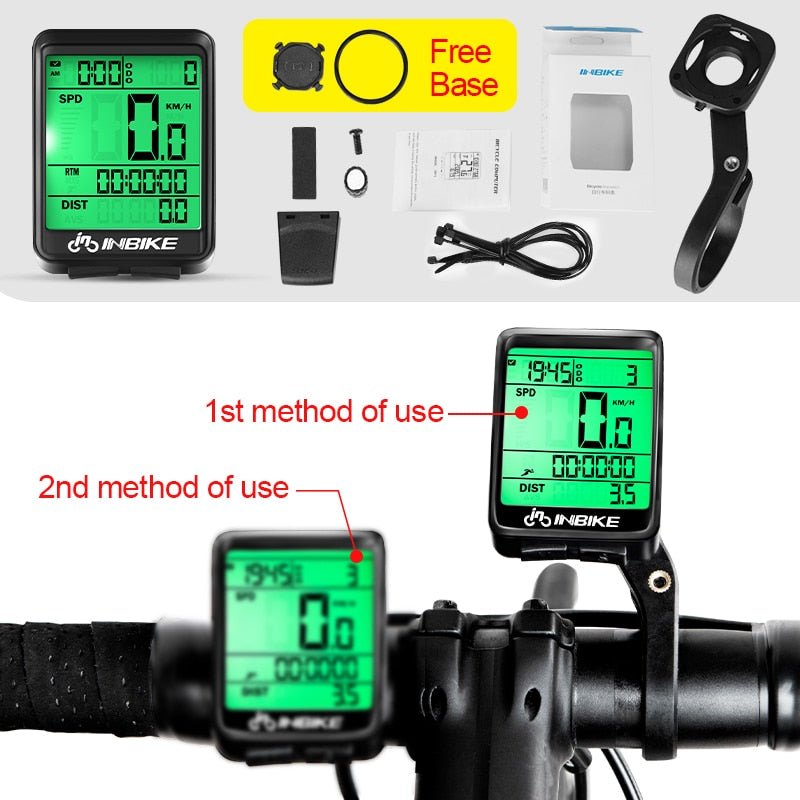 INBIKE Waterproof Bicycle Computer Wireless & Wired MTB Bike Cycling Odometer Speedometer Watch