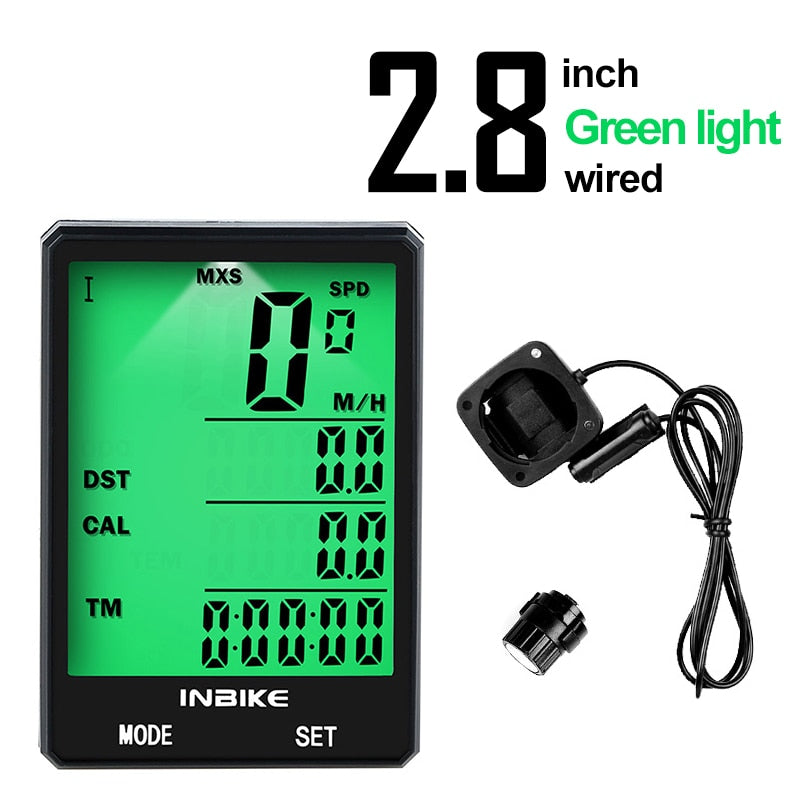 INBIKE Waterproof Bicycle Computer Wireless & Wired MTB Bike Cycling Odometer Speedometer Watch