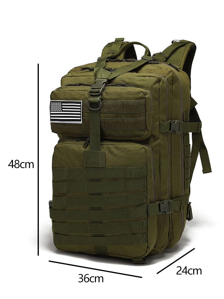 50L Men Military Tactical Backpack Waterproof Large Capacity Bags Outdoor Sport Hiking Camping