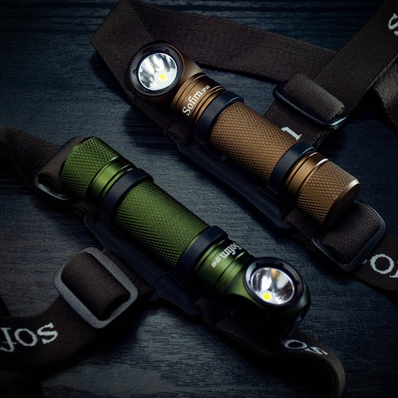 Sofirn SP40 LED Headlamp Cree XPL 1200lm 18650 USB Rechargeable Headlight 18350 Flashlight