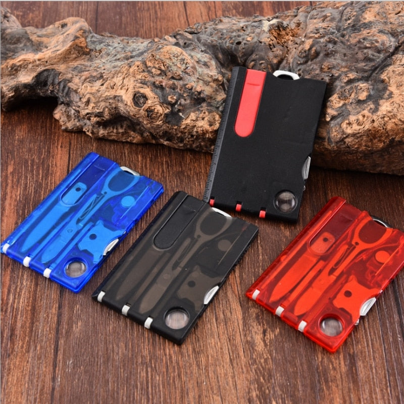 10 In 1 Pocket Credit Card Portable Multi Tools Outdoor Survival Camping Equipment 1 Box