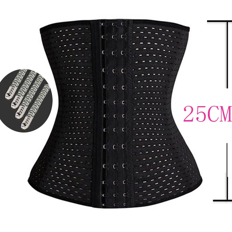 Women Waist Trainer Body Shapers Slimming Belt Modeling Strap Steel Boned Postpartum Band