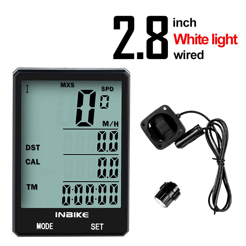 INBIKE Waterproof Bicycle Computer Wireless & Wired MTB Bike Cycling Odometer Speedometer Watch